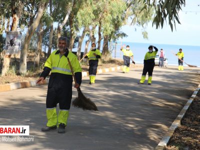 اجرای طرح مازندران پاک و پاکسازی نوار ساحلی جویبار