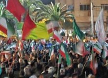 بیعت نسل پهلوانان جویبار در خیابان با شهیدان