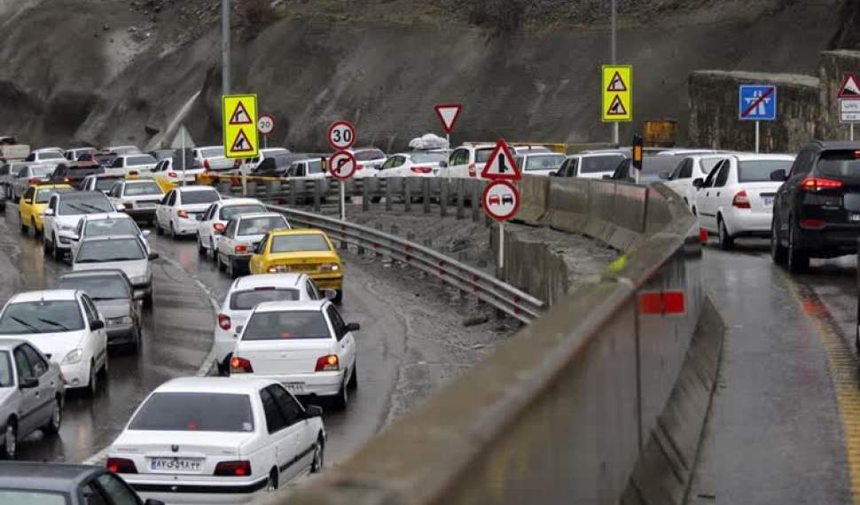 ترافیک سنگین در محور‌های چالوس و هراز