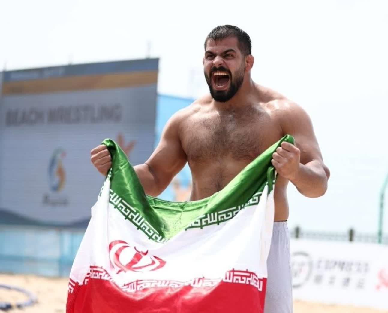 افتخار آفرینی ورزشکار جویباری در مسابقات کشتی ساحلی بازی‌های آسیایی ۲۰۲۶ سانیا چین.